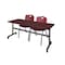 Kobe Rectangle Tables > Nesting Tables > Kobe Flip Top Table & Chair Sets, 72 W, 24 L, 29 H, Mahogany MKFT7224MH47BY - alternate 1